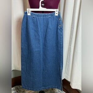 Eddie Bauer Blue Denim Skirt